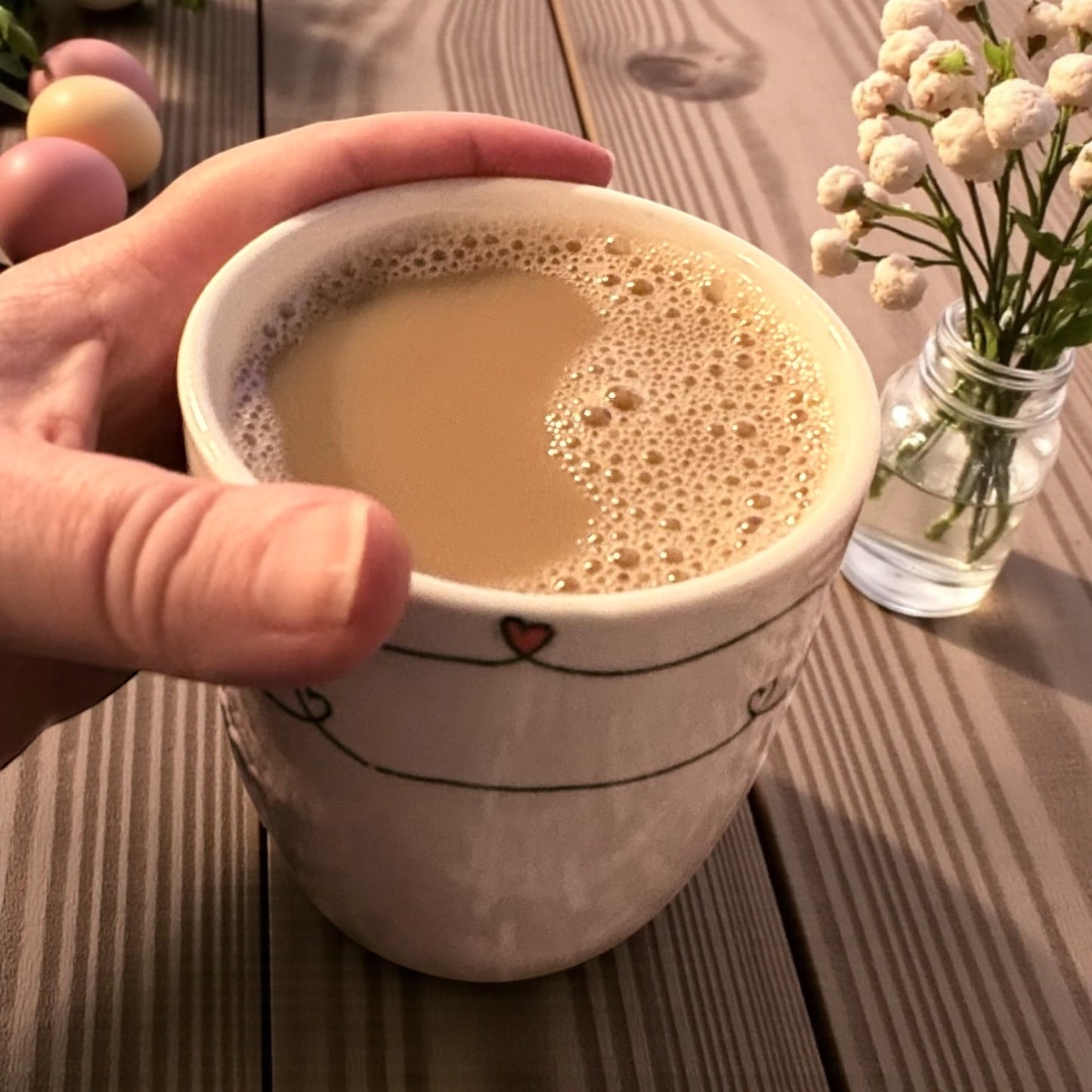 Red Octopus Stoneware Candle | Hand-Poured Soy Wax | Reusable Hug Mug