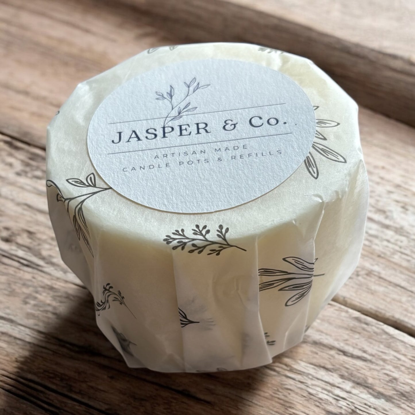Birch Refillable Stoneware Candle Pot