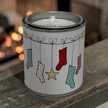 🎄 Christmas Stocking Candle Tin