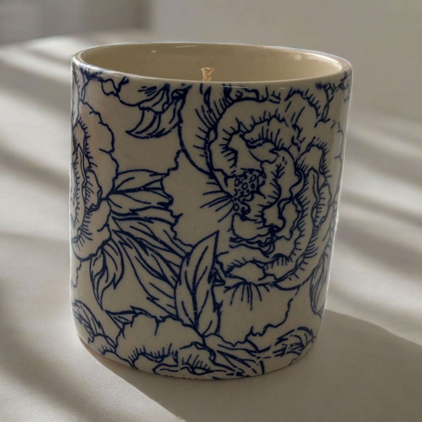 Blue Peony Essential Oil Candle