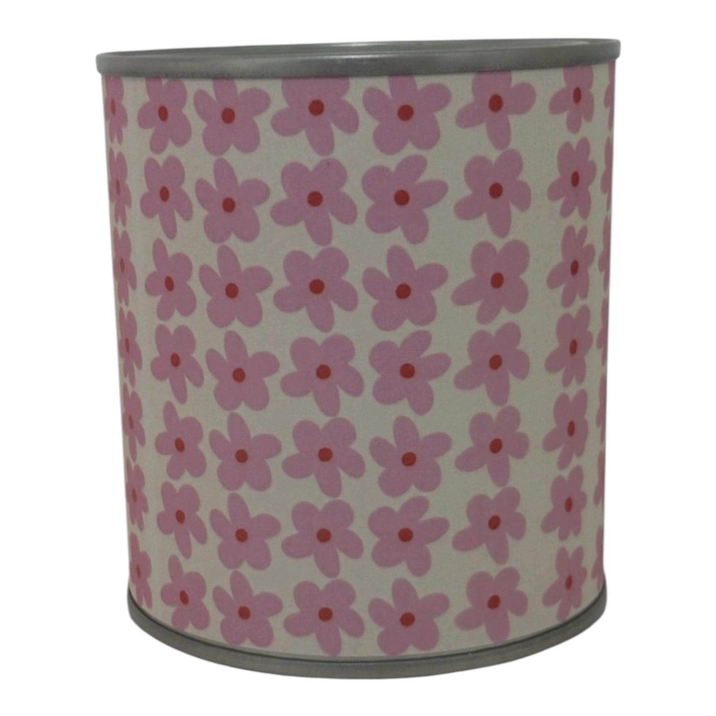 Pink Daisy Soy Wax Candle Tin – Floral Gift Candle | Cute Handmade Candle