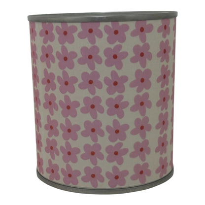 Pink Daisy Soy Wax Candle Tin – Floral Gift Candle | Cute Handmade Candle