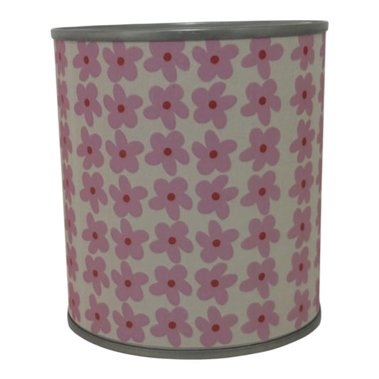 Pink Daisy Soy Wax Candle Tin – Floral Gift Candle | Cute Handmade Candle
