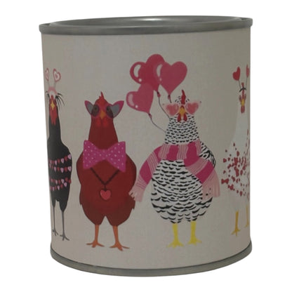 Love Chickens Soy Wax Candle Tin – Cute Country Farmhouse Gift Candle