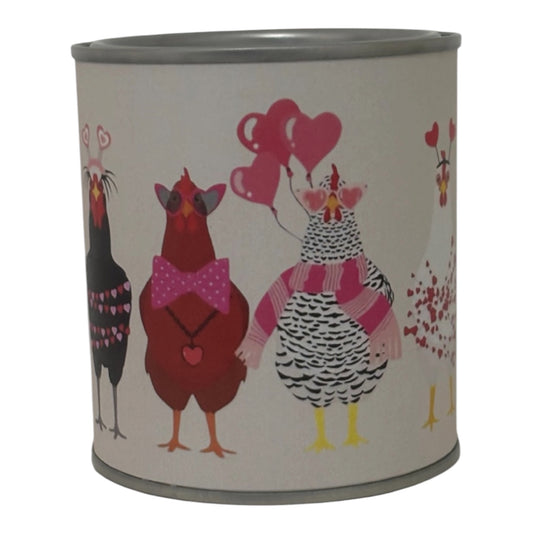 Love Chickens Soy Wax Candle Tin – Cute Country Farmhouse Gift Candle