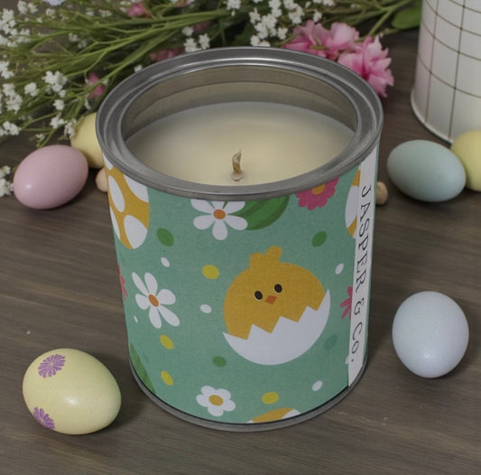 Spring Chick Garden Candle Tin – Hand-Poured Soy Candle