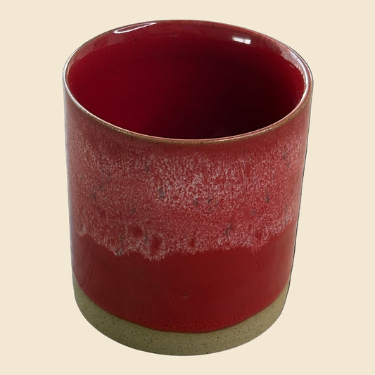 Red & White Stoneware Candle Refill