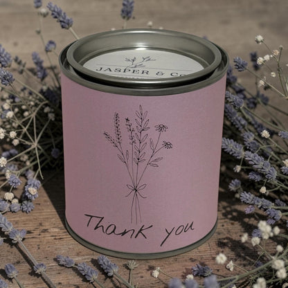 Thank You Soy Wax Candle – Thoughtful Gift in a Tin