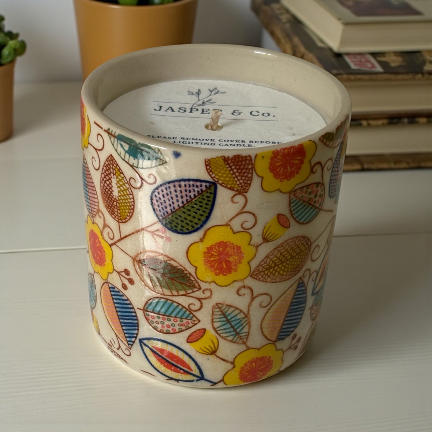 Autumn Leaf Essential Oil Stoneware Candle