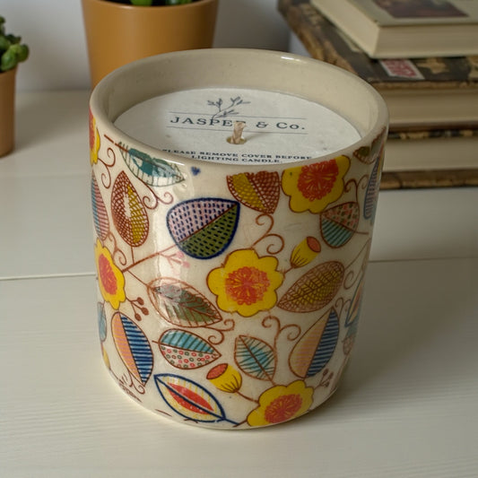 Autumn Leaf Essential Oil Stoneware Candle