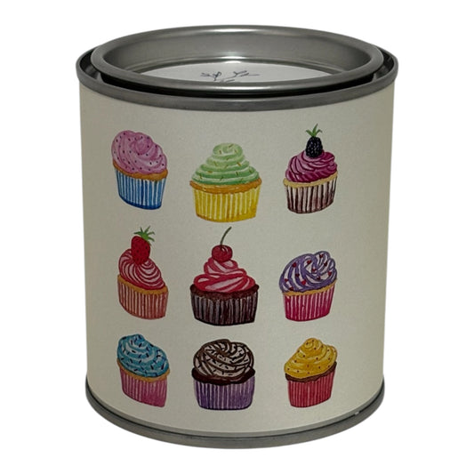 Cupcake Candle Tin – Handmade Soy Wax Scented Candle