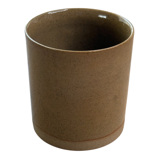 Natural Stoneware Refillable Candle Pot