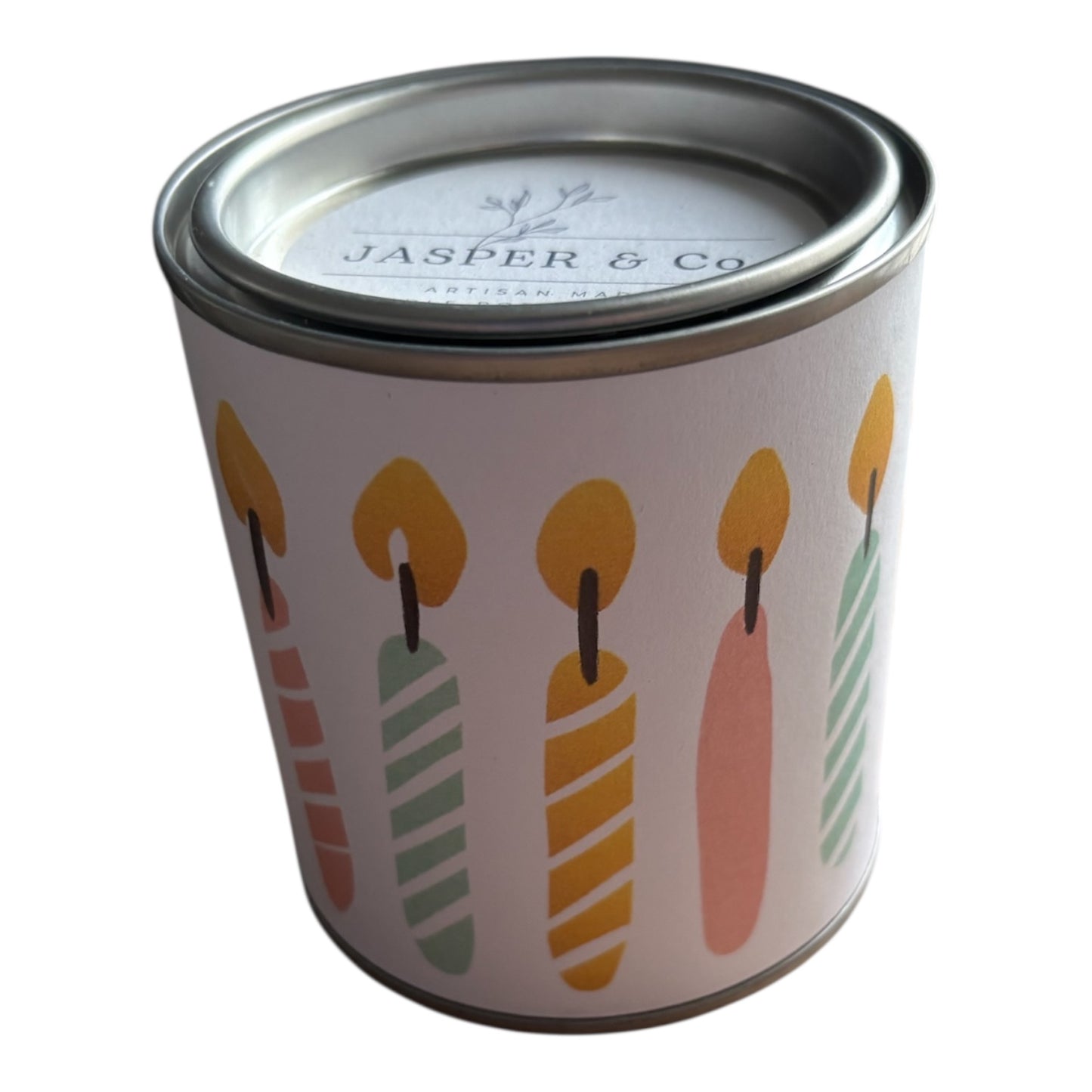 Birthday Celebration Soy Wax Candle Tin – Handmade Gift