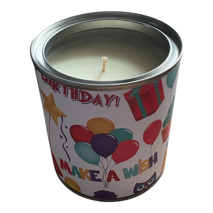 Make a Wish Birthday Soy Wax Candle Tin – Hand Poured Celebration Candle