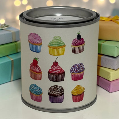 Cupcake Candle Tin – Handmade Soy Wax Scented Candle
