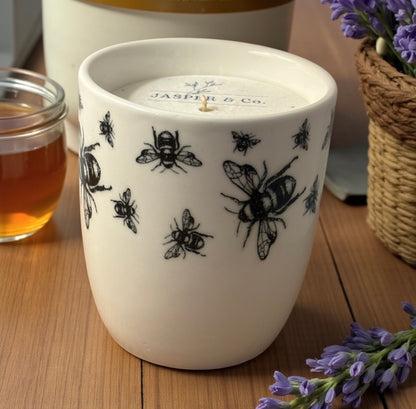 Candle to Hug Mug – Reusable Stoneware Bee Candle | Jasper & Co.
