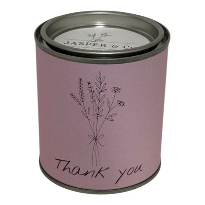 Thank You Soy Wax Candle – Thoughtful Gift in a Tin