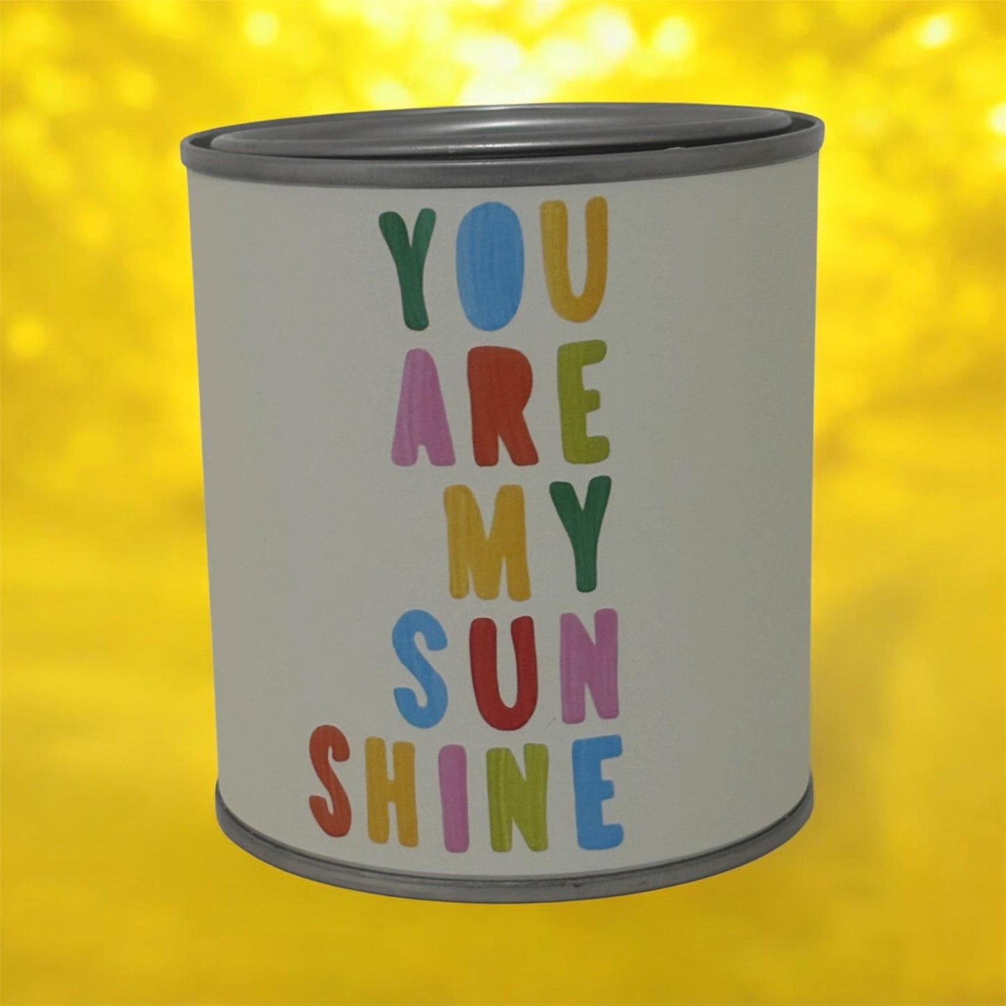You Are My Sunshine Candle Tin – Colourful Gift Candle