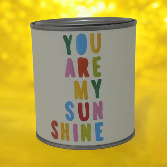 You Are My Sunshine Candle Tin – Colourful Gift Candle