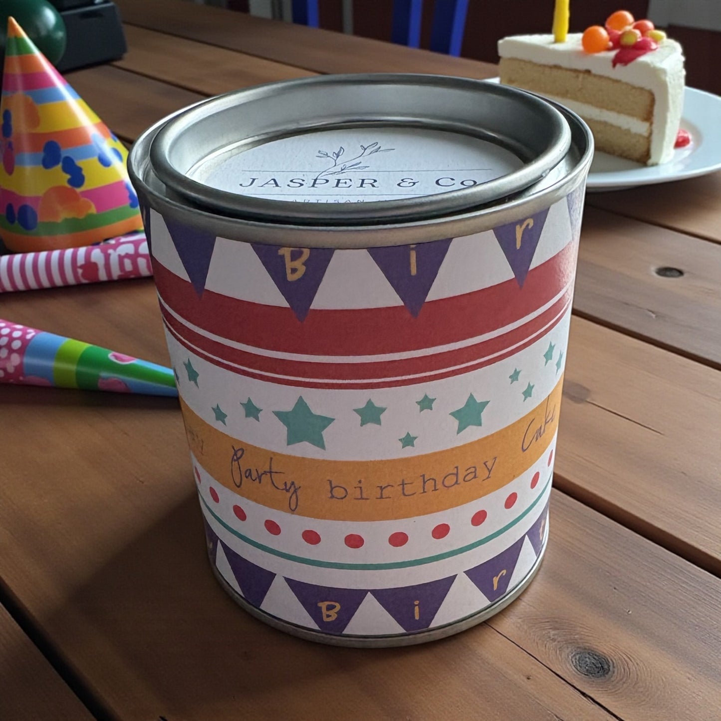 Happy Birthday Soy Wax Candle Tin – Hand Poured Celebration Candle