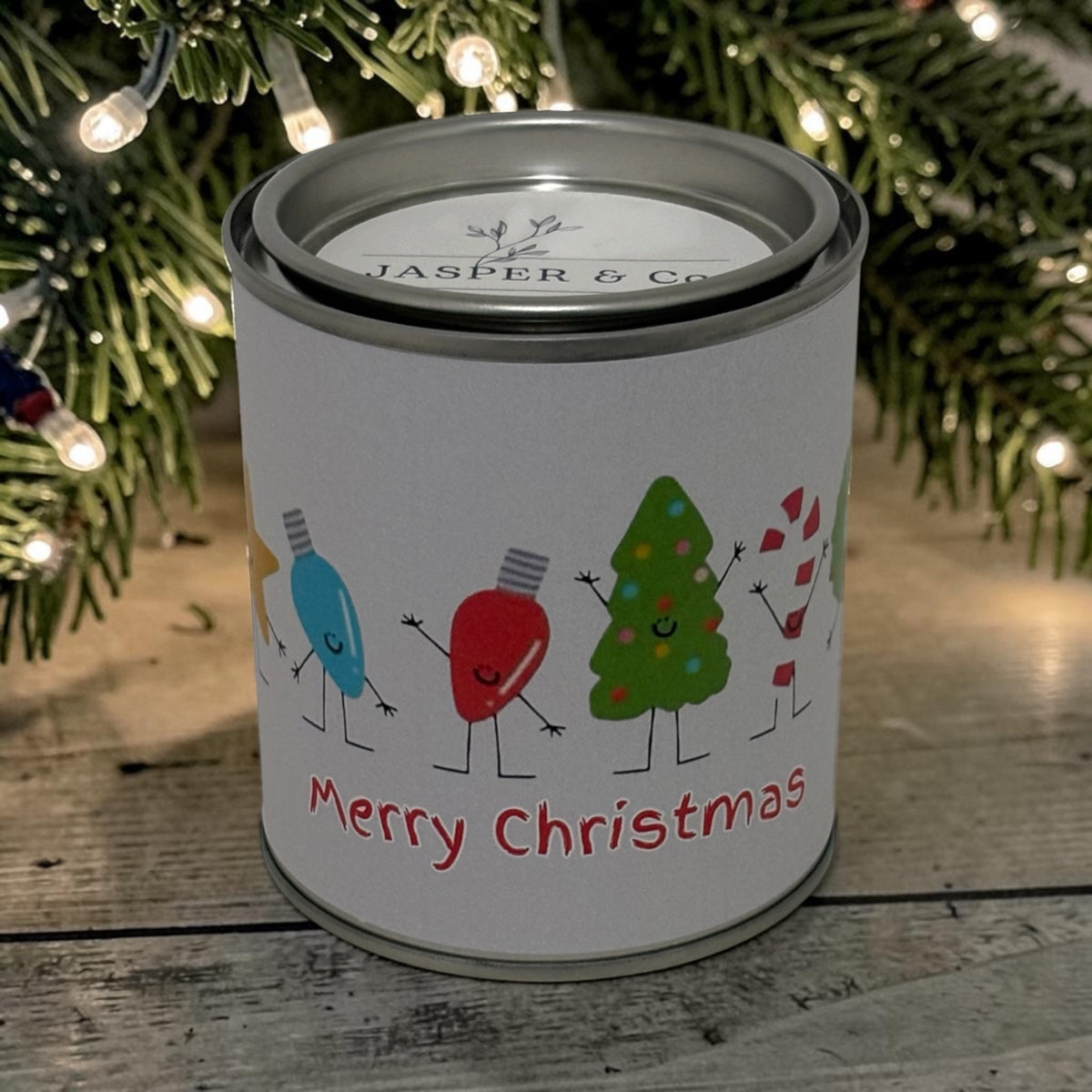 Merry Christmas Soy Candle Tin | Festive Christmas Gift