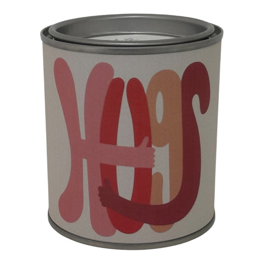 Hugs Soy Wax Candle Tin – Modern Gift Candle for Friends & Family