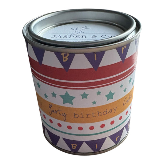 Happy Birthday Soy Wax Candle Tin – Hand Poured Celebration Candle