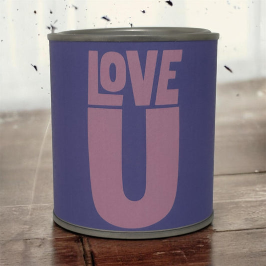 Love U Soy Wax Candle Tin – Gift Candle for Her | Handmade Candle Gift