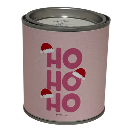 Pink Santa Ho Ho Ho Christmas Candle – 220g Soy Wax