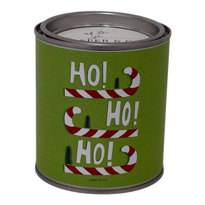 Ho Ho Ho Christmas Candle Tin – Festive Soy Wax Candle