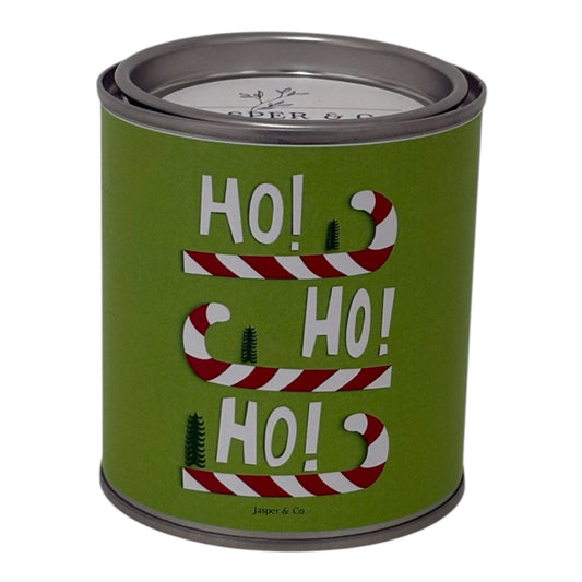 Ho Ho Ho Christmas Candle Tin – Festive Soy Wax Candle