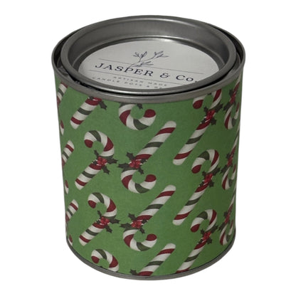 Candy Canes Candle Tin