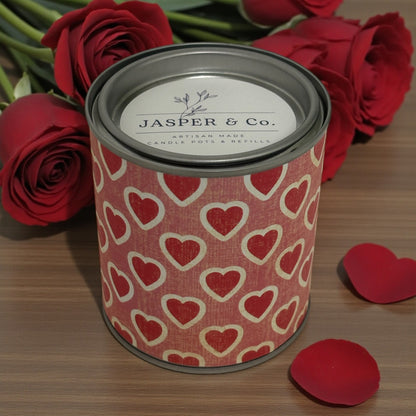 Love Hearts Soy Wax Candle – Hand-Poured Gift Tin