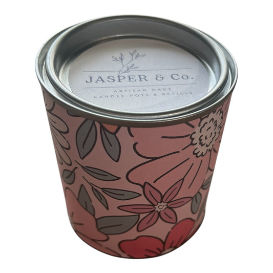 Large Flowers Pink Background