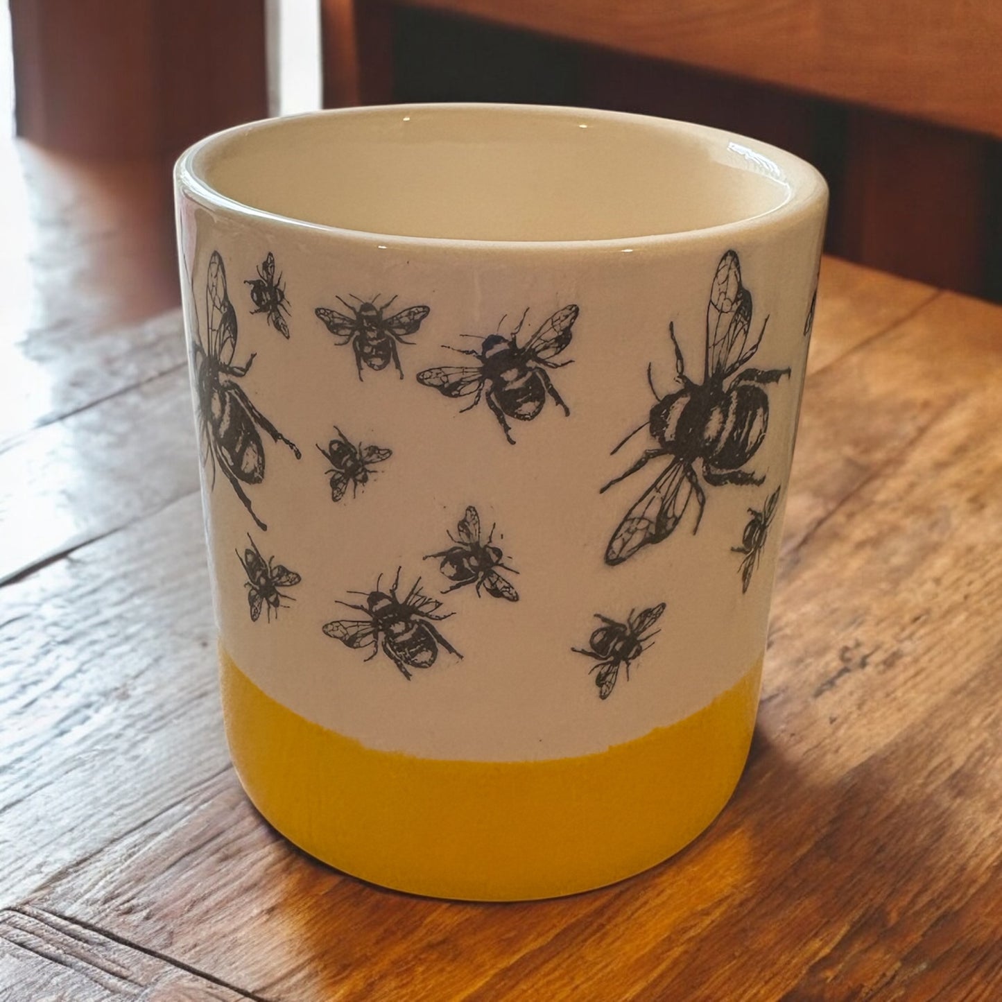 Bees Ceramic Refillable Candle Pot