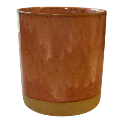 Pink Stoneware Refillable Candle Pot