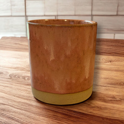 Pink Stoneware Refillable Candle Pot
