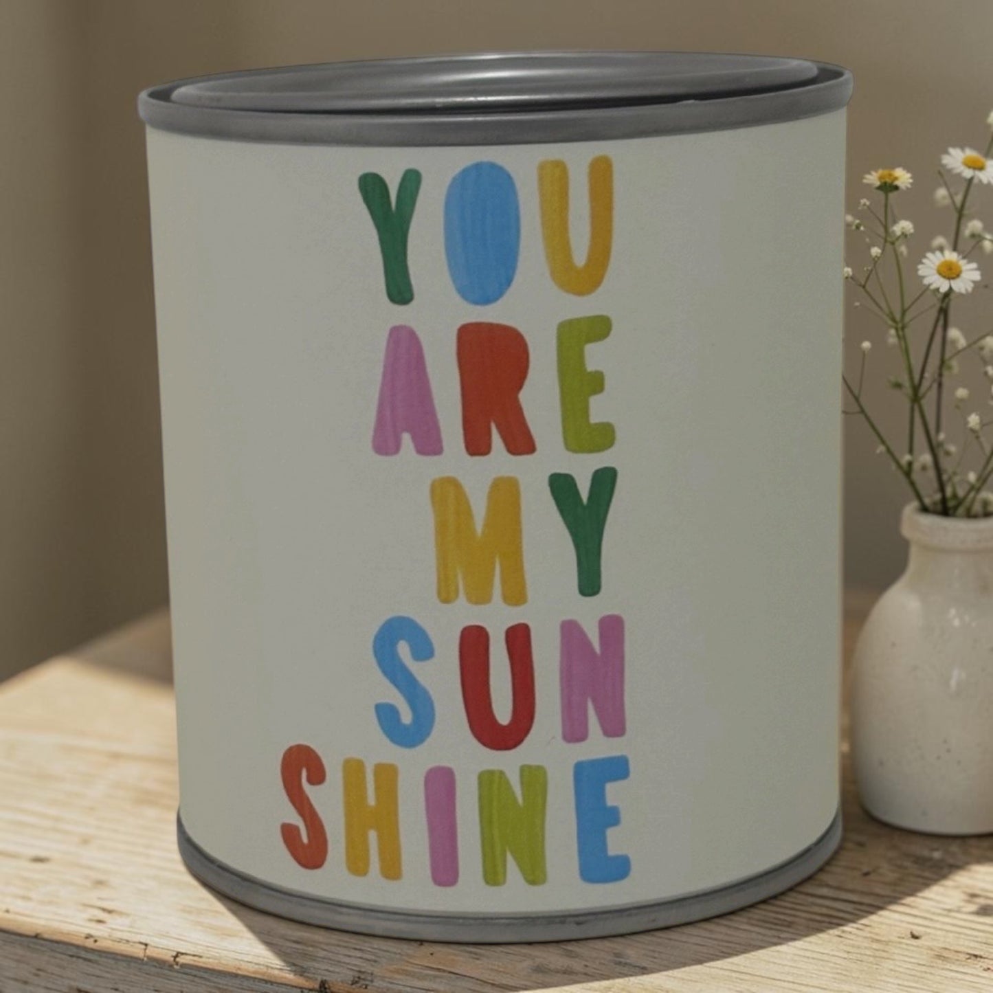 You Are My Sunshine Candle Tin – Colourful Gift Candle